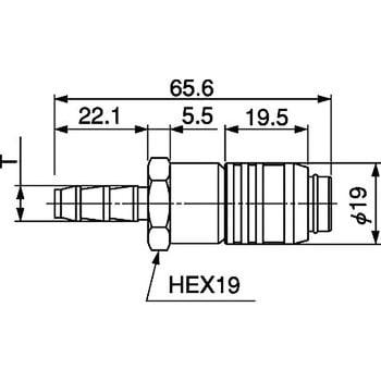 ミニQ.D.C101 Φ8ホース用タイプ ニッタ