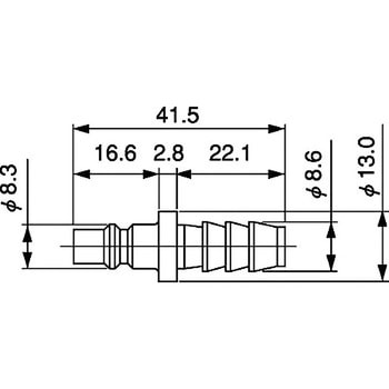 ミニQ.D.C101 Φ8ホース用タイプ ニッタ
