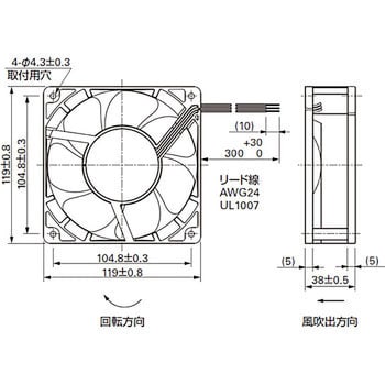 9G1248G101 DCサンエース DCファン 9G □120×38厚 1台 山洋電気 【通販