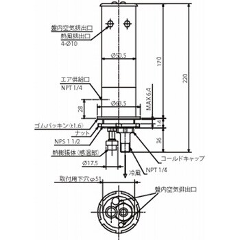 770J パネルガードクーラー(エア式盤用クーラー) 1個 虹技 【通販