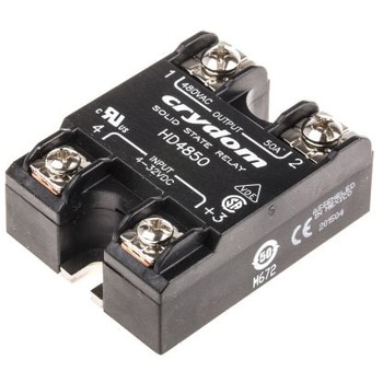 SSR，50A rms 48-530Vdc Sensata / Crydom