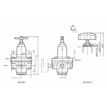 BN-3R01P-10 レギュレータ 1個 日本精器 【通販サイトMonotaRO】