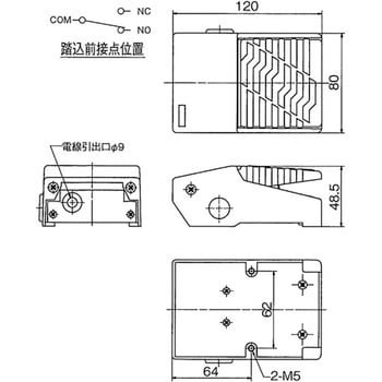 足踏スイッチ(BN-1411) 日本精器 足踏み弁(フットバルブ) 【通販