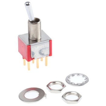 TE Connectivity トグルスイッチ ラッチ 双極双投(DPDT) TE Connectivity Japan(旧:TYCOELECTRONICS(タイコエレクトロニクス))