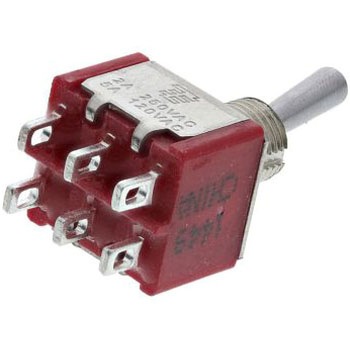TE Connectivity トグルスイッチ ラッチ 双極双投(DPDT) TE Connectivity Japan(旧:TYCOELECTRONICS(タイコエレクトロニクス))