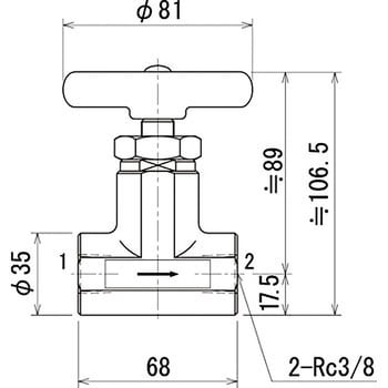 NV-13 ニードル弁 1個 理研機器(RIKEN) 【通販サイトMonotaRO】