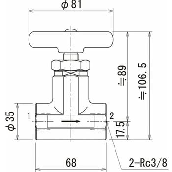 NV-14 ニードル弁 1個 理研機器(RIKEN) 【通販サイトMonotaRO】