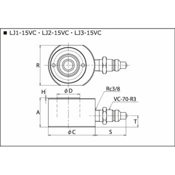 LJ2-15S 油圧式単動シリンダ(70MPa) 1個 理研機器(RIKEN) 【通販サイト