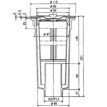 樹脂製小型ゴミ収納器付排水トラップ(50A) SUGICO(スギコ)