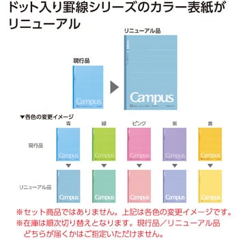 キャンパスノート(ドット入り罫線・中横罫) コクヨ 綴じノート 【通販