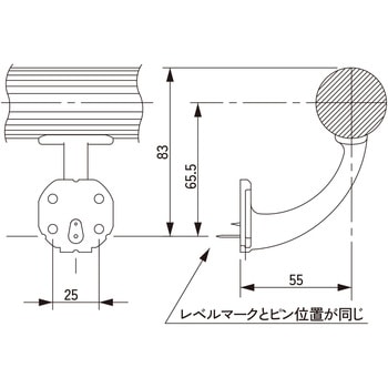 室内手すり用金具 壁受 WAKI