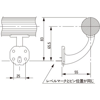 室内手すり用金具 壁受 WAKI
