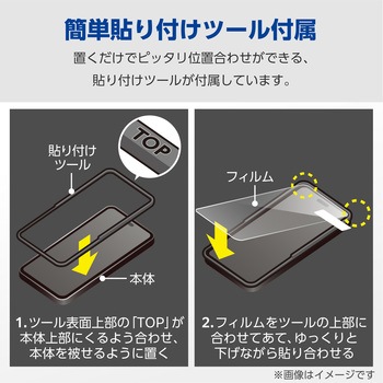 iPhone15 Plus ガラスフィルム 高透明 表面硬度10H 指紋防止 飛散防止 貼り付けツール付 気泡防止 エレコム