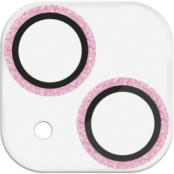 PM-A23AFLLP1PGG iPhone15/15Plus カメラフィルム ガラス フレーム付 グリッター 表面硬度10H 指紋防止 &me エレコム 47351108