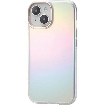 iPhone15 ケース ハイブリッド 衝撃吸収 カメラレンズ保護設計 オーロラ &me エレコム
