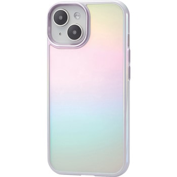 iPhone15 ケース ハイブリッド 衝撃吸収 カメラレンズ保護設計 オーロラ &me エレコム
