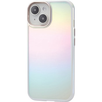 iPhone15 ケース ハイブリッド 衝撃吸収 カメラレンズ保護設計 オーロラ &me エレコム