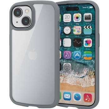 PM-A23ATSLFCGY iPhone15 �P�[�X �n�C�u���b�h �Ռ��z�� �y�� ���^ �J��������ی� TOUGH SLIM LITE �G���R�� 47352149