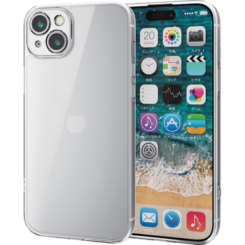 iPhone15 Plus ケース ハイブリッド 衝撃吸収 カメラレンズ保護設計 硬度5H 極限保護 エレコム