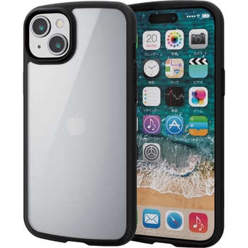 iPhone15 Plus ケース ハイブリッド 衝撃吸収 軽量 薄型 カメラ周り保護 TOUGH SLIM LITE エレコム
