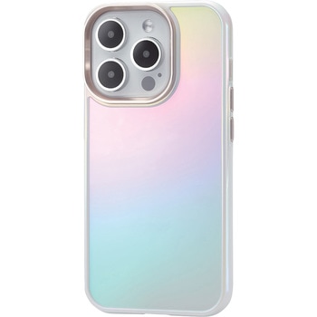 iPhone15 Pro ケース ハイブリッド 衝撃吸収 カメラレンズ保護設計 オーロラ &me エレコム