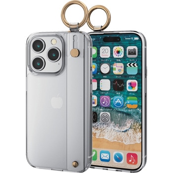 iPhone15 Pro ケース ハイブリッド 衝撃吸収 カメラレンズ保護設計 リング付 &me エレコム