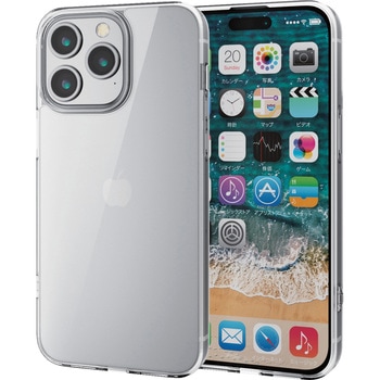 iPhone15 Pro Max ケース ハイブリッド 衝撃吸収 カメラレンズ保護設計 硬度5H エレコム
