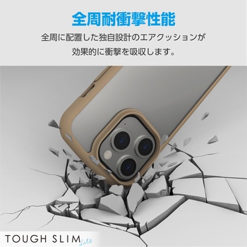 iPhone15 Pro Max ケース ハイブリッド 衝撃吸収 軽量 薄型 カメラ周り保護 TOUGH SLIM LITE エレコム