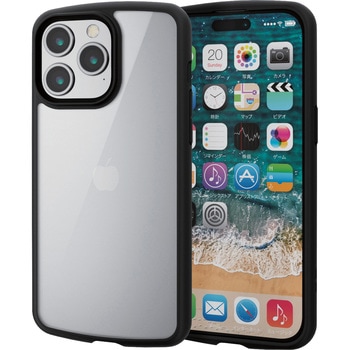 iPhone15 Pro Max ケース ハイブリッド 衝撃吸収 軽量 薄型 カメラ周り保護 TOUGH SLIM LITE エレコム