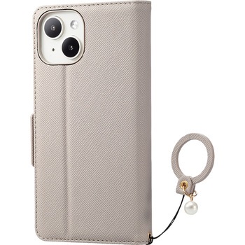 PM-A23APLFJM2GB iPhone15 �P�[�X ���U�[ �蒠�^ �Ռ��z�� �t�B���K�[�X�g���b�v�t �~���[�t &me Enchantee �G���R�� 47353165