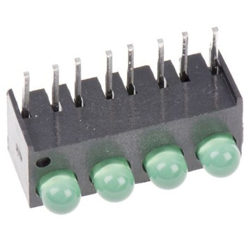 ダイアライト 基板用LED表示灯 4色 スルーホール実装 DIALIGHT