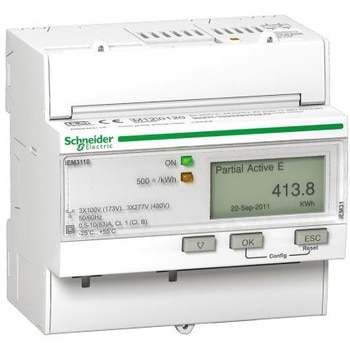 デジタル電力計 Schneider Electric LCD パルス出力 Acti 9 iEM3000シリーズ シュナイダーエレクトリック