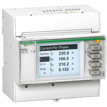 デジタル電力計 Schneider Electric LCD パルス出力 PM3200シリーズ シュナイダーエレクトリック