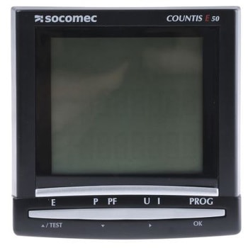 デジタル電力計 Socomec LCD パルス出力 92×92mm Countis E50シリーズ Socomec