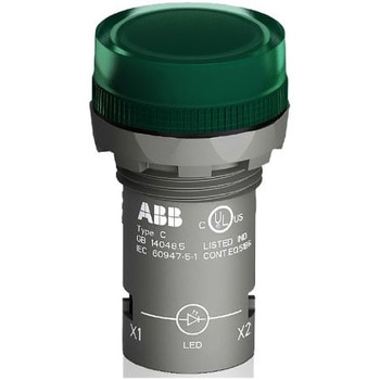 パイロットランプ 表示灯 ABB LED灯 緑 ポリカーボネート 丸型 ABB