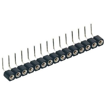 ピンヘッダ ピンソケット 1列 Preci-Dip ライトアングル 2.54mm，  スルーホール PRECI-DIP