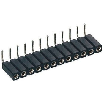 ピンヘッダ ピンソケット 1列 Preci-Dip ライトアングル 2.54mm，  スルーホール PRECI-DIP