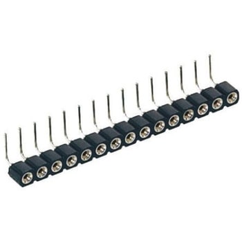 ピンヘッダ ピンソケット 1列 Preci-Dip ライトアングル 2.54mm，  スルーホール PRECI-DIP