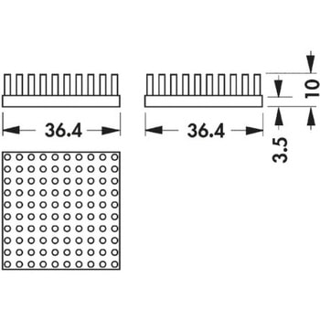 ICK S 36x36x10 フィッシャー ヒートシンク PGA用 Fischer Elektronik 47475278