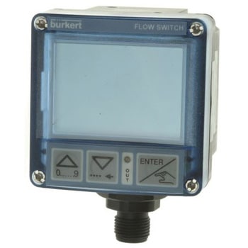 フローコントローラ 2→1200 L/分， 12→30V dc Burkert(ビュルケルト)
