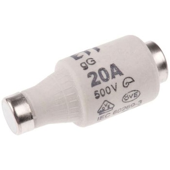 ボトルヒューズ Diazed ETI， 定格電流  DII， 500V ac ETI