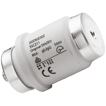 ボトルヒューズ Diazed Siemens， 定格電流  DIV， 500V ac SIEMENS