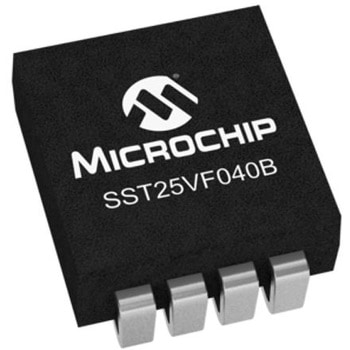 マイクロチップ， 4Mbit フラッシュ メモリ SPI， 2.7→3.6V， 8-Pin SOIC MICROCHIP