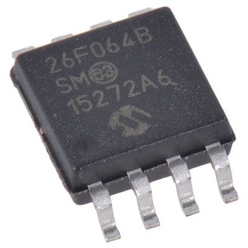 マイクロチップ， 64Mbit フラッシュ メモリ SPI， 8-Pin SOIJ MICROCHIP
