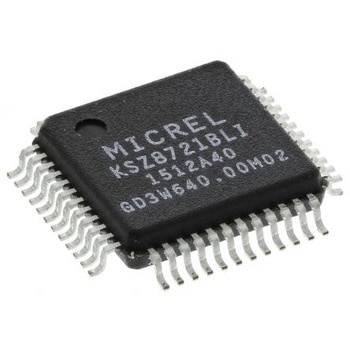 マイクロチップ， イーサネットトランシーバ 100BASE-F×， 100BASE-T×， 10BASE-T， 2.5V、3.3V， 48-Pin MICROCHIP