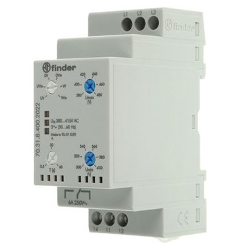 モニタリングリレー Finder SPDT 380→415V 35mm FINDER