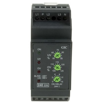 モニタリングリレー GIC DPDT 240V ac 60mm GIC