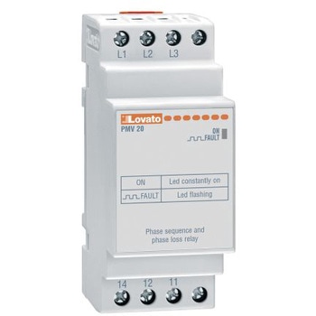 モニタリングリレー Lovato SPDT 208→575V ac 64.9mm Lovato