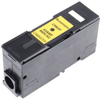 レール取り付けヒューズホルダ Cooper Bussmann 63A， 660V ac COOPER BUSSMANN