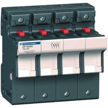 レール取り付けヒューズホルダ Schneider Electric 50A， 690V シュナイダーエレクトリック
